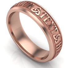 Custom Wedding Band Ring 1 - 14K Rose Gold - 6 mm