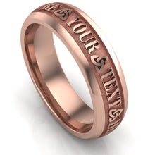 Custom Wedding Band Ring 1 - 14K Rose Gold - 6 mm