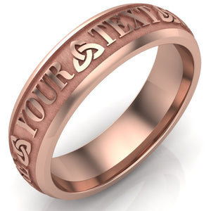 Custom Wedding Band Ring 1 - 14K Rose Gold - 6 mm